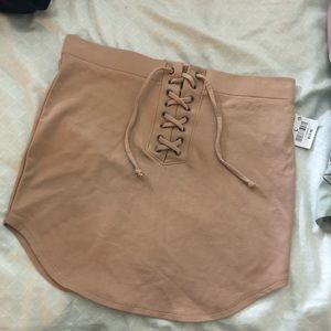Beige Mini Skirt (L)